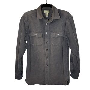LL Bean Shirt Men XL Gray Vintage Outdoors Heavy Flannel Shacket Soft 90s Y2K